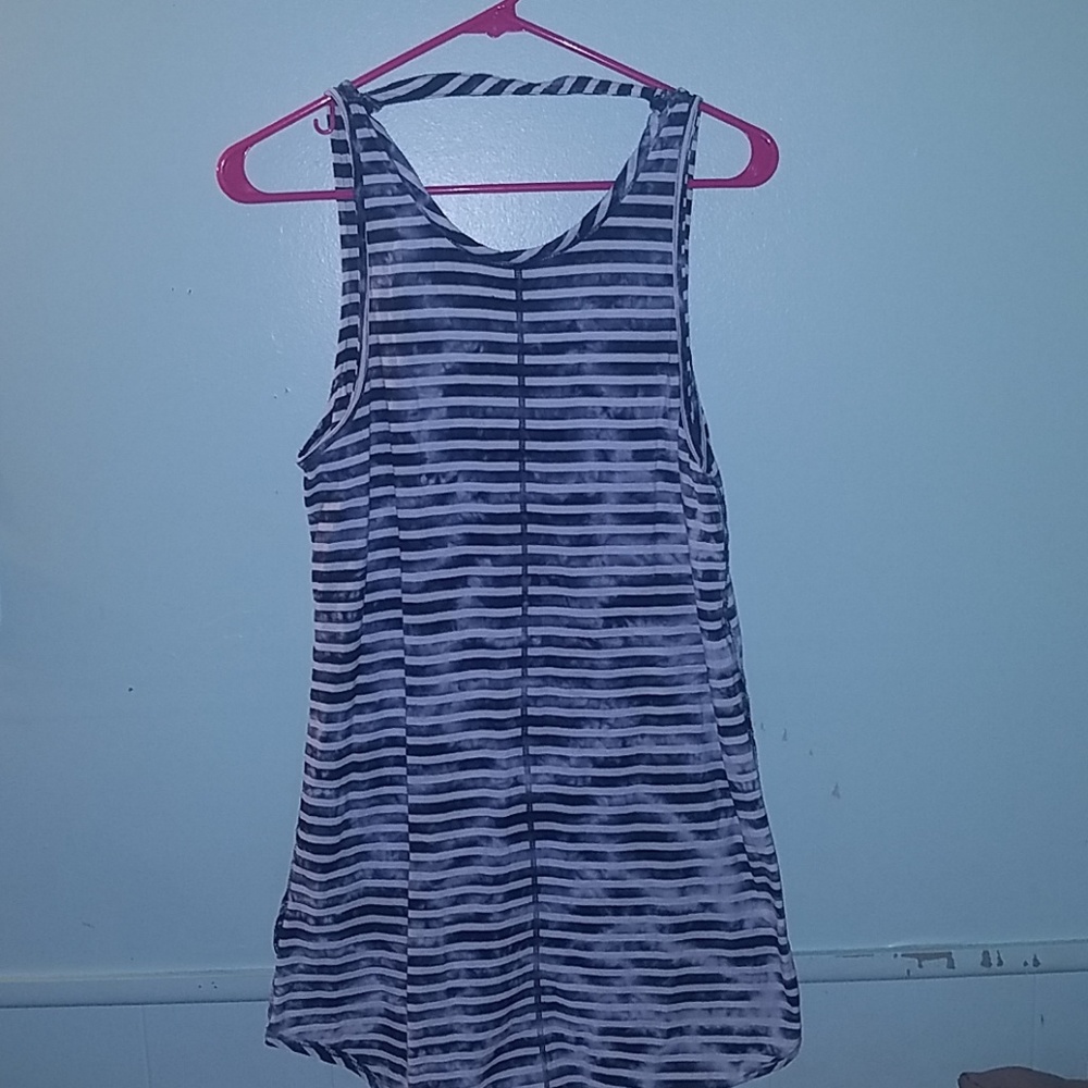 Vans open back black and white stripe sundress